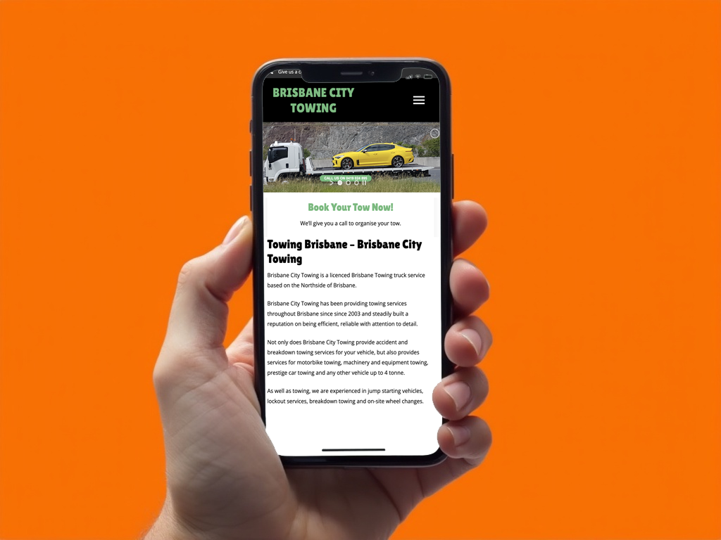 Brisbane City Towing Mobile responsive website design