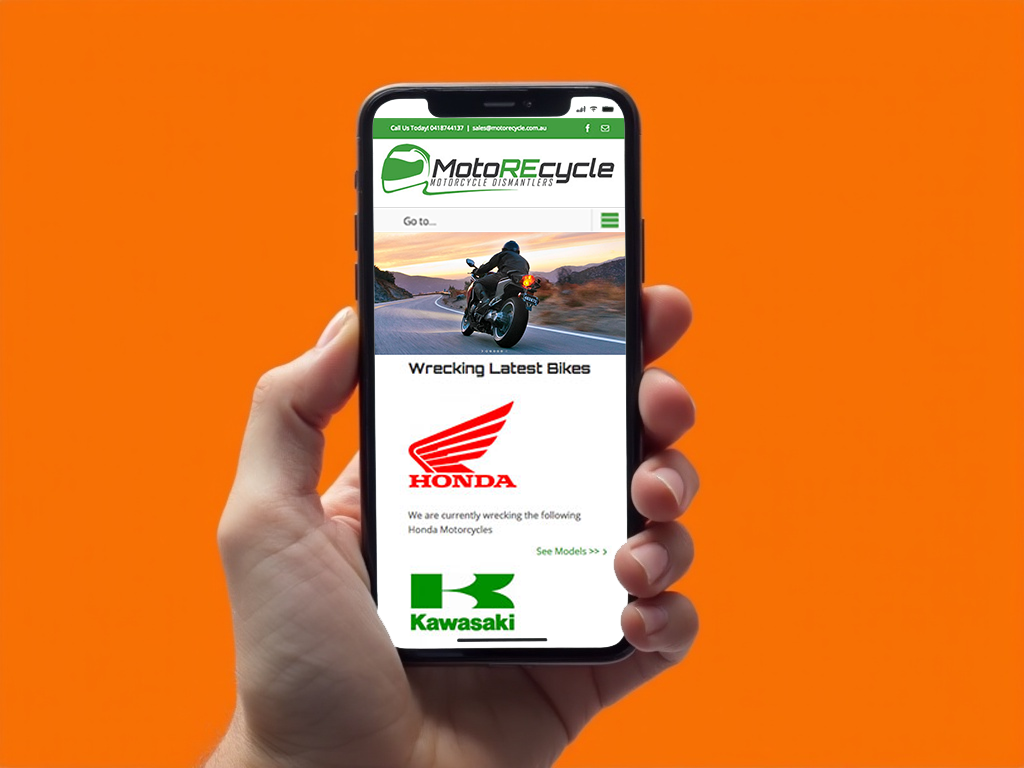 Motorecycle Mobile responsive website design