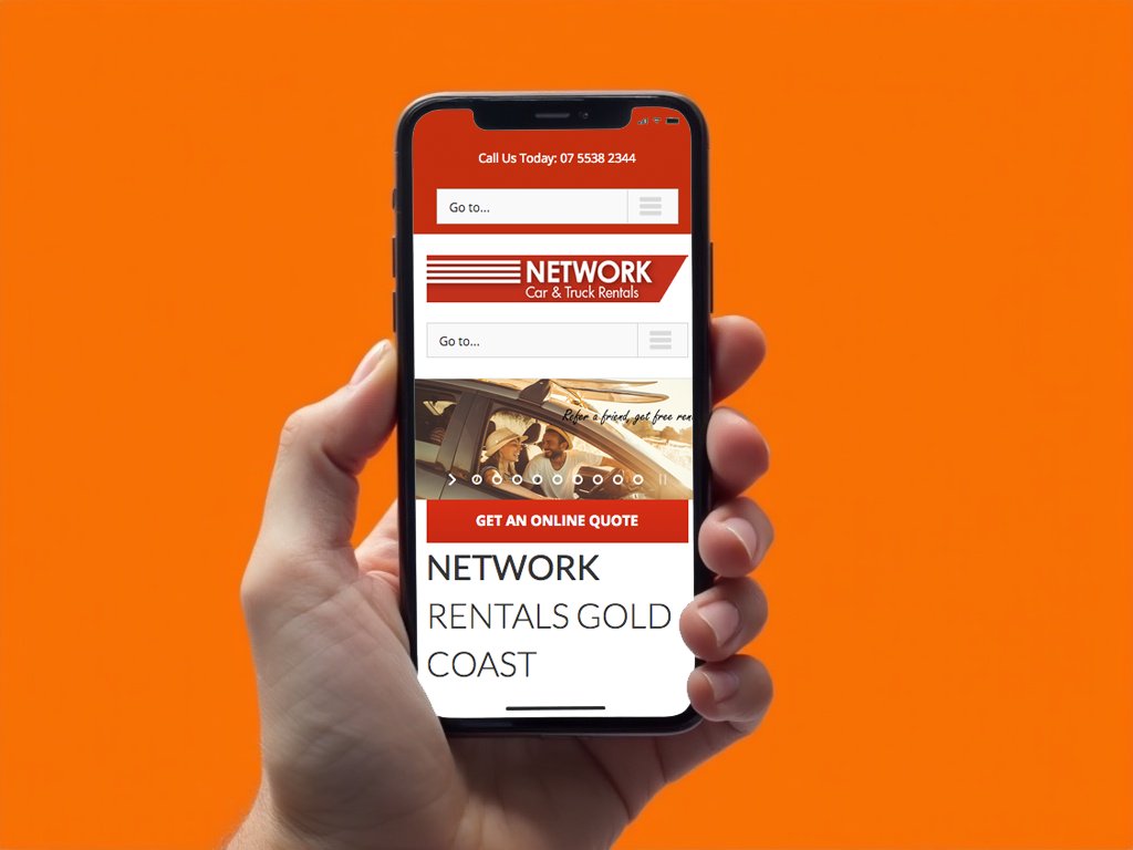 Network Rentals GC Mobile responsive website design