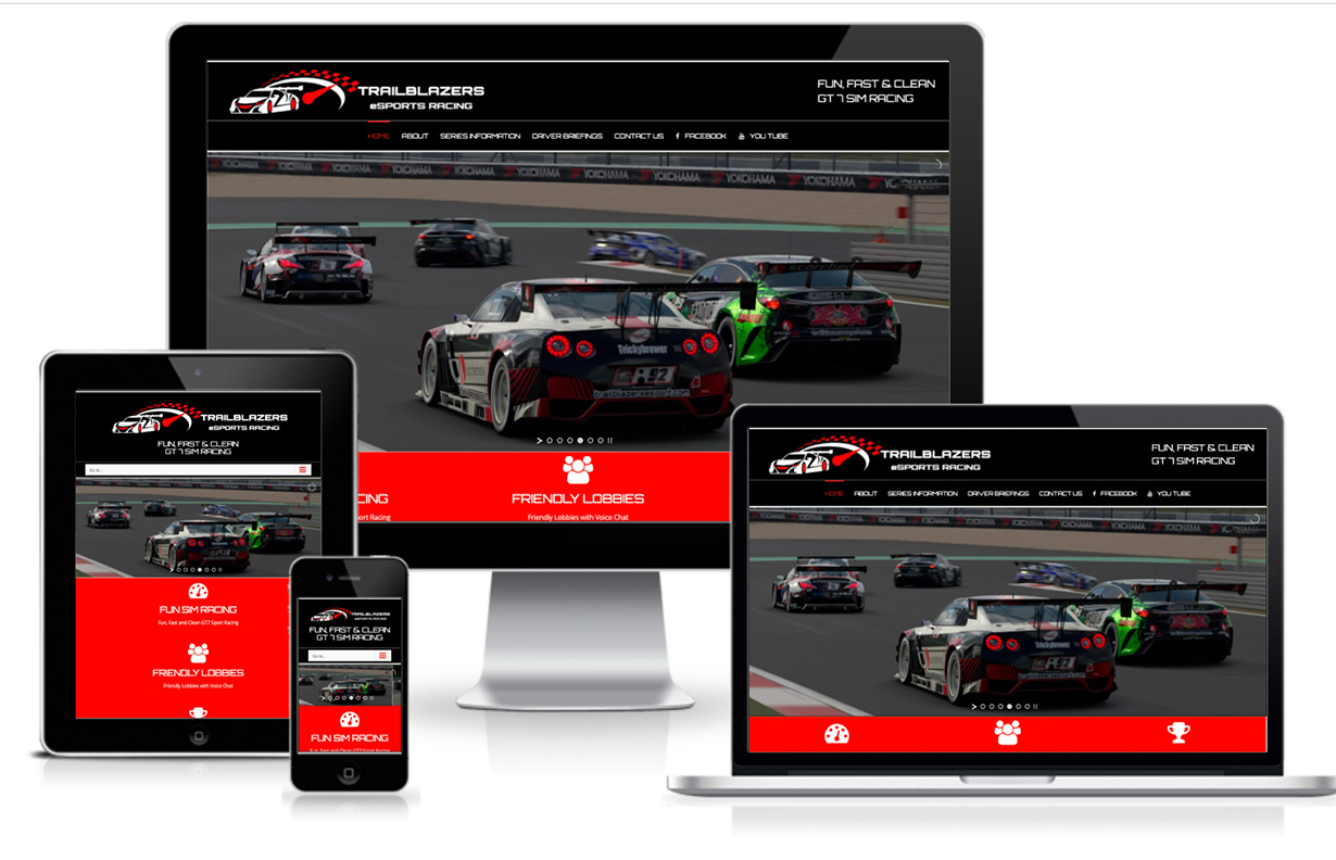 Scorched Media Web Design Portfolio - Trailblazers eSport Racing