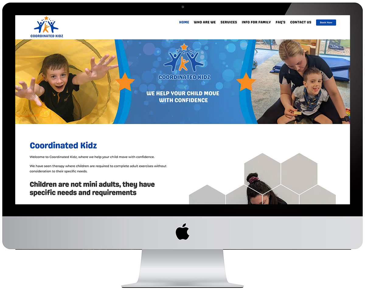 Scorched Media Website Design Portfolio - Coordinated Kids