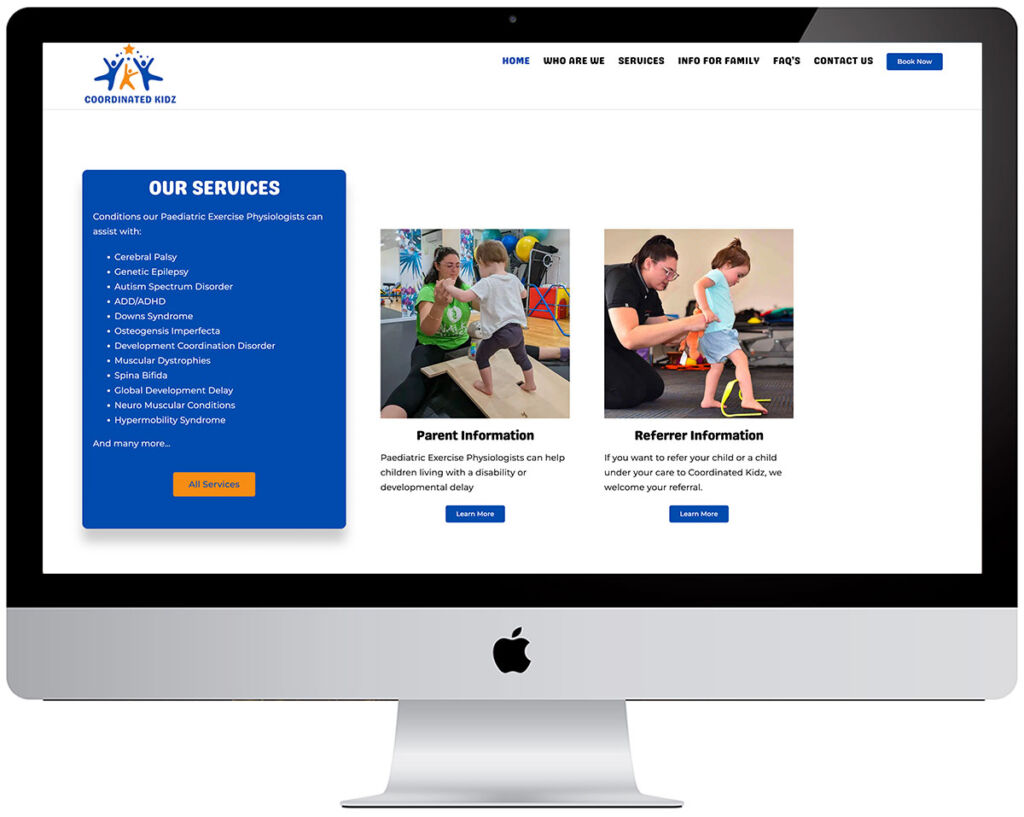 Scorched Media Website Design Portfolio - Coordinated Kids