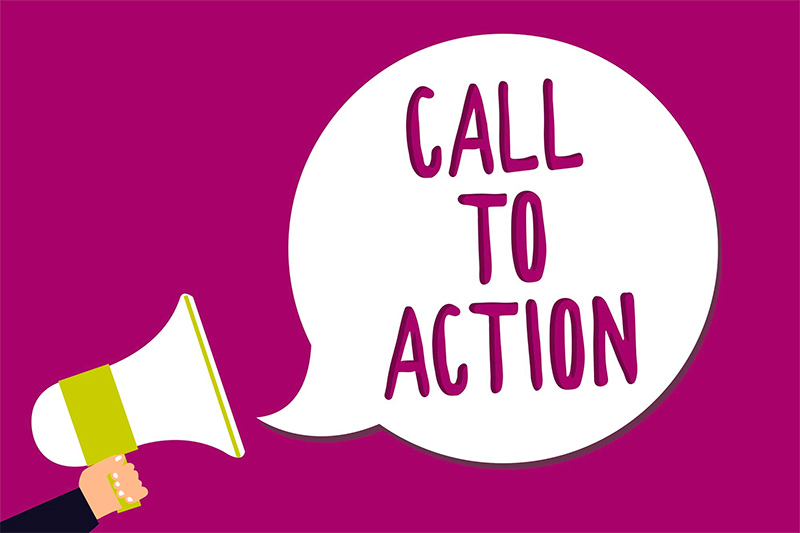call to action - website design importance