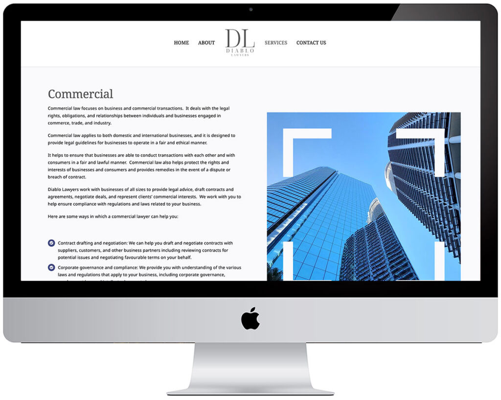 Scorched Media Website Design Portfolio - Diablo Lawyers