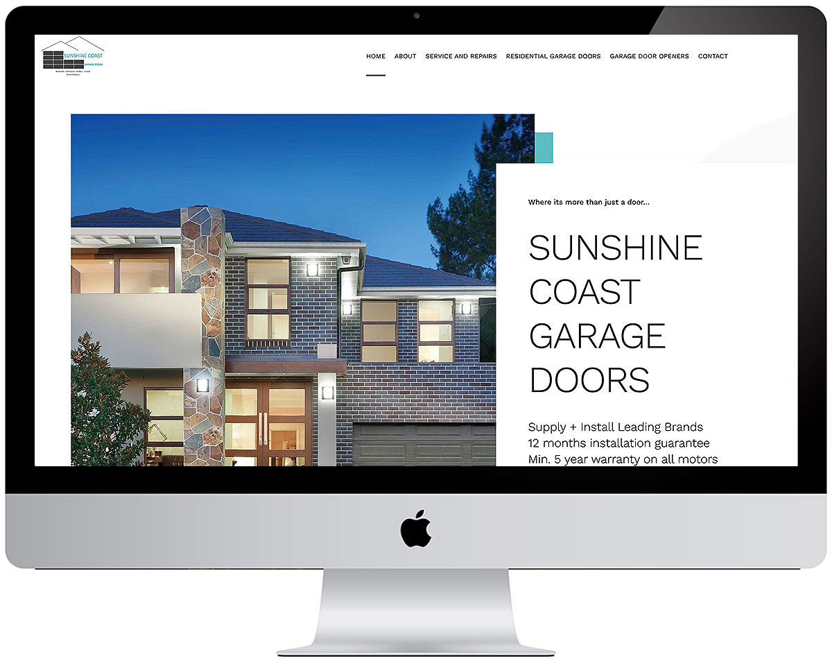 Scorched Media Website Design Portfolio - Sunshine Coast Garage Doors