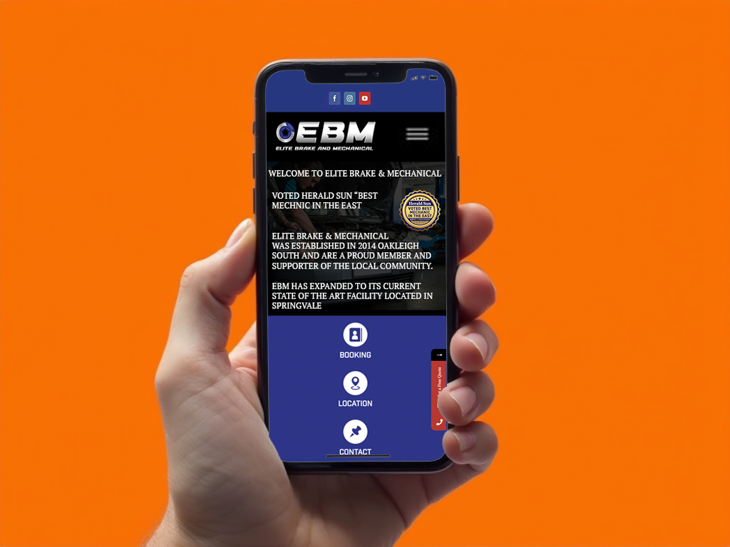 EBM Mobile responsive website design