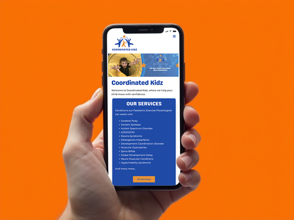 Coordinated Kidz Mobile responsive website design