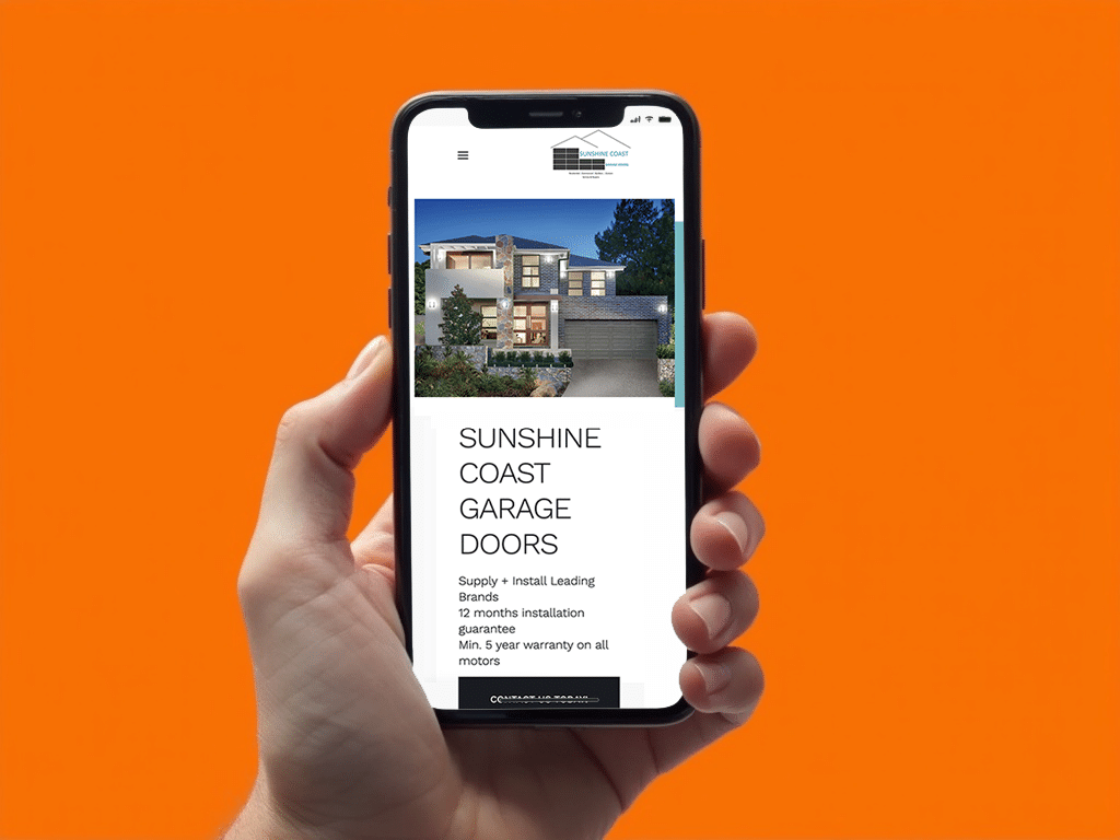 Sunshine Coast Garage Doors Mobile responsive website design
