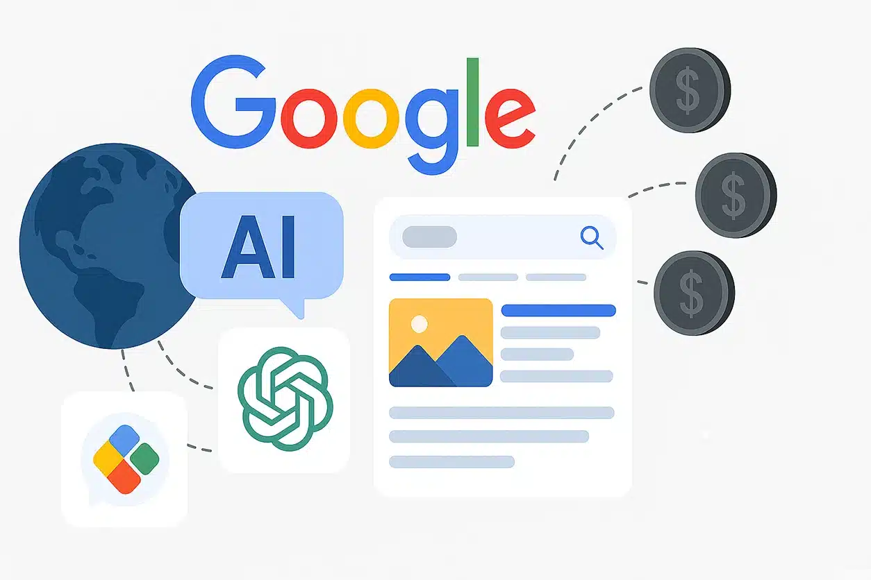 This image visually represents the growing influence of Google AI Overviews in 2025