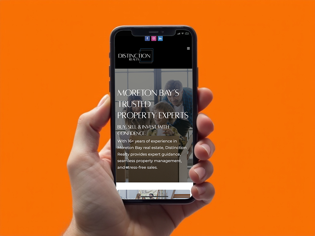 Distinction Realty - Mobile responsive website design