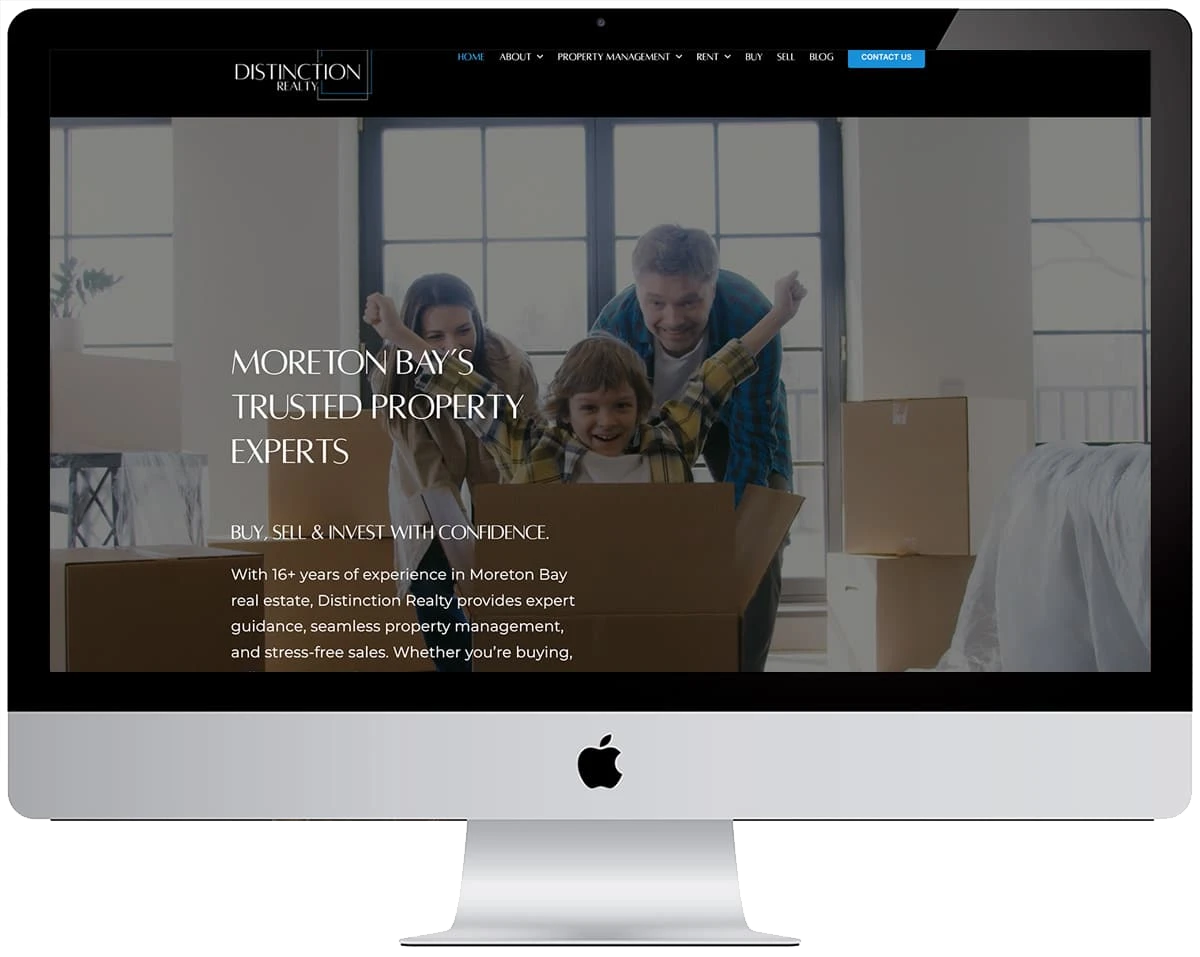 distinction Distinction Realty Website Design