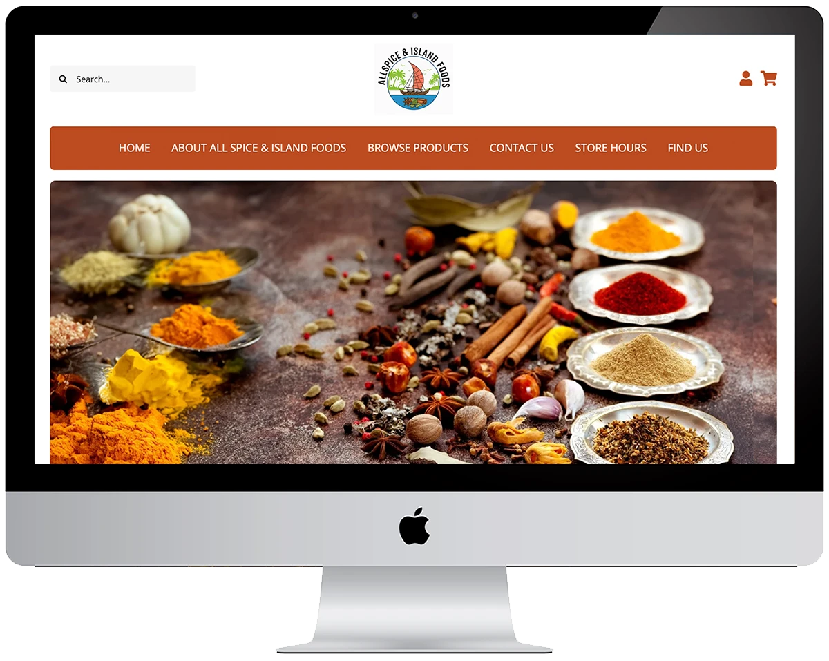 All Spice & Island Foods 6 All Spice and Island Foods Web Site Design