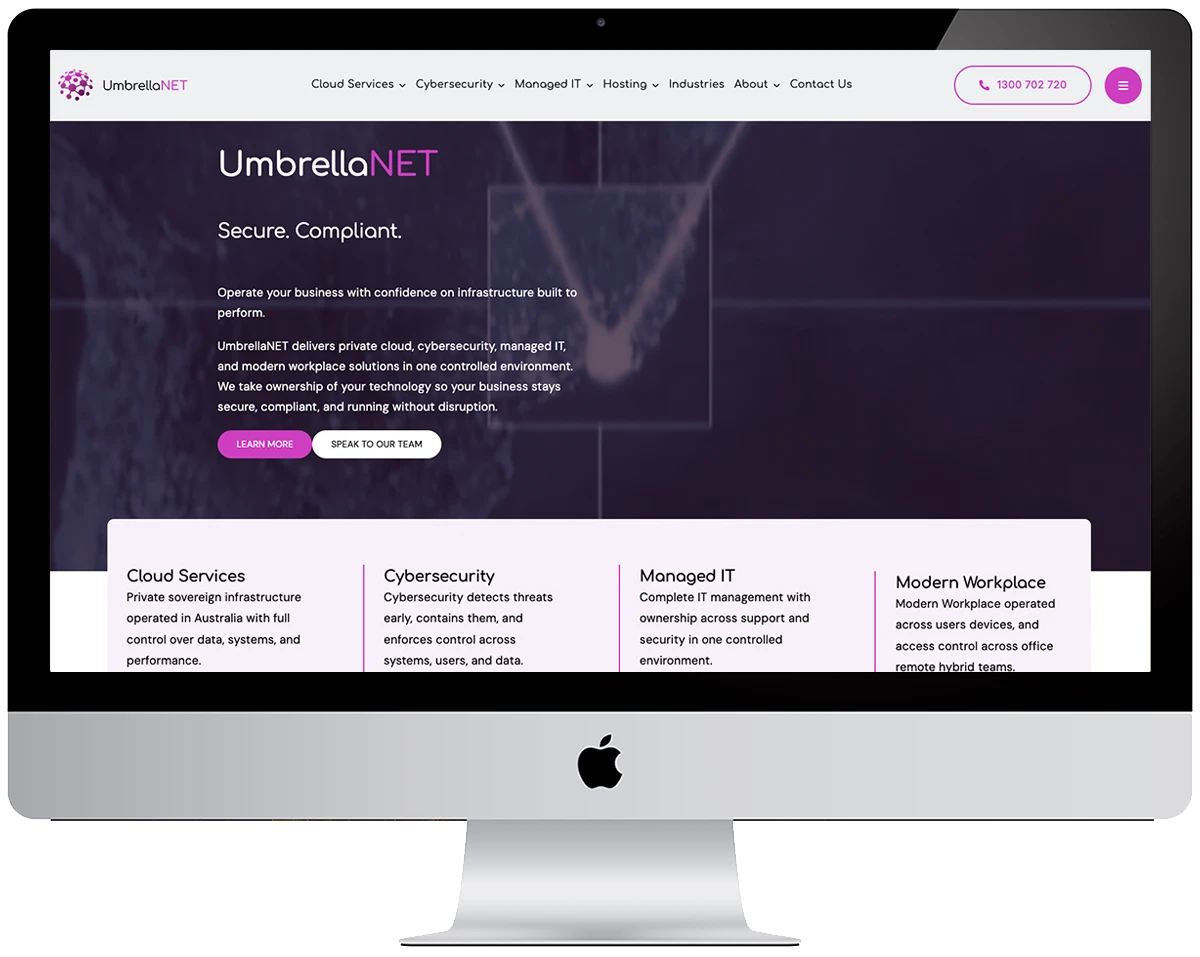 UmbrellaNET 4 UmbrellaNET website design