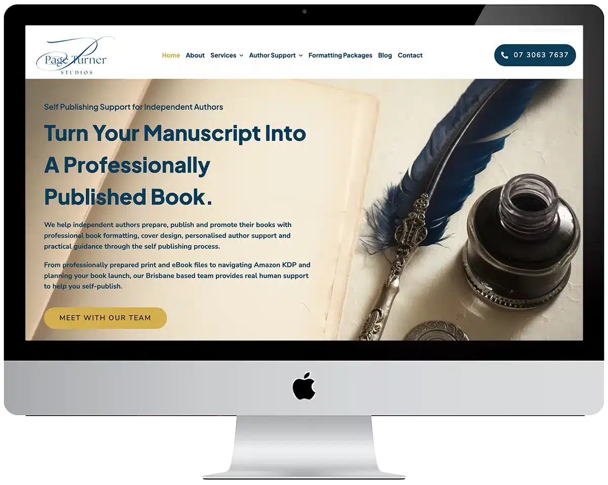 pts1 Page Turner Studios eCommerce Website Design